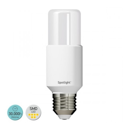  ΛΑΜΠΑ LED ΣΩΛΗΝΩΤΗ 8W E27 6000K SPOTLIGHT