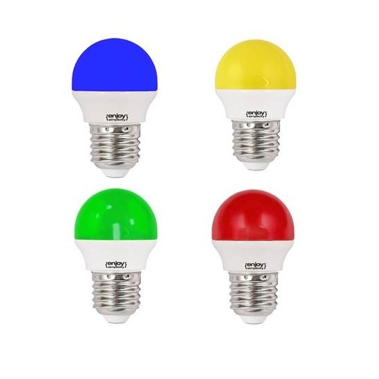  ΛΑΜΠΑ LED ΣΦΑΙΡΙΚΗ 1.8W E27 ΠΡΑΣΙΝΟ ENJOY