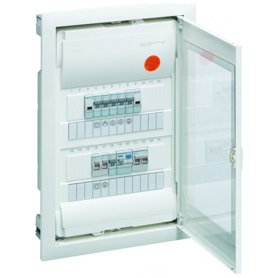  Πίνακας μονταρισμένος 1Φάσ. IP30 HAGER VU24NPL