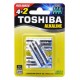 ΜΠΑΤΑΡΙΑ ΑΛΚΑΛΙΚΗ ΑΑΑ BLISTER (4+2 ΔΩΡΟ) TOSHIBA