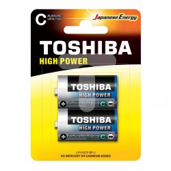  TOSHIBA Αλκαλικές μπαταρίες C High Power LR14 / 1.5 Volt