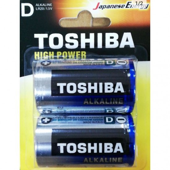  ΜΠΑΤΑΡΙΑ ΑΛΚΑΛΙΚΗ D LR20 BLUE LINE TOSHIBA BL2