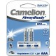  AAA επαναφορτιζόμενες μπαταρίες CAMELION ALWAYS READY 1,2V 800 mAh 2 τεμ.
