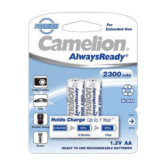  Μπαταρίες επαναφορτιζόμενες AA Camelion Always Ready 1,2V 2300 mAh 