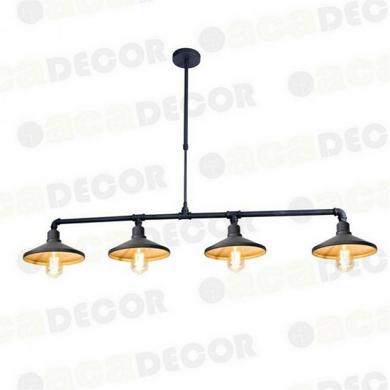  Φωτιστικό Οροφής - Ράγα AR4174P130BG 4ΧΕ27 Black-Gold Aca Decor