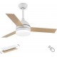  Ανεμιστήρας Οροφής 122cm LEDΤηλεχειριστήριο Λευκός-ξύλο