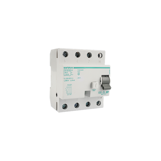  ΡΕΛΕ ΔΙΑΡΡΟΗΣ 4χ40Α 30mA EF440DG GEYER