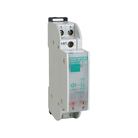 ΔΙΠΟΛΙΚΟ ΡΕΛΕ ΚΑΣΤΑΝΙΑΣ GEYER 230VAC 1A+1K 1mod